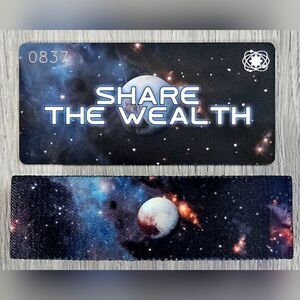 ZOX "SHARE THE WEALTH" #837/1000 RARE MED DIAMOND STITCH Planetary Set WRISTBAND